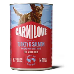 CARNILOVE Paté Turkey & Salmon konservuotas pašaras šunims 400 g