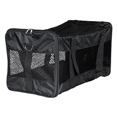 Trixie Ryan Carrier gyvūnų transportavimo krepšys, juodas, su nuimamu peties dirželiu, iki 12 kg, 54x30x30 cm