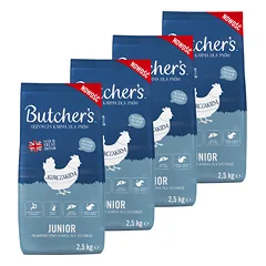 BUTCHER'S Original Junior, sausas maistas šuniukams, vištiena, 4 x 2,5 kg