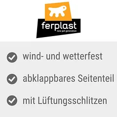 Ferplast plastikinė būda šunims Dogvilla, Dideliems 26–45 kg — 3 nuotrauka