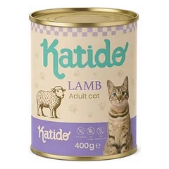 KATIDO „Adult Cat Lamb“ 6x400 g – ėrienos maistas su lašišų aliejumi katėms