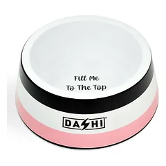 Dashi Stripes Pink & Black Dubenėlis - melamino dubenėlis šunims ir katėms — 2 nuotrauka