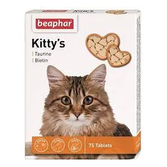 Vitaminizuotas maisto papildas - Beaphar KITTY'S + Taurinas + Biotinas, 75 tab.