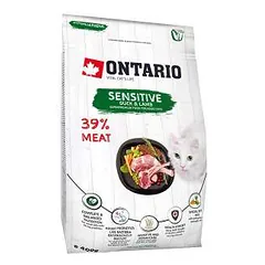 Sausas kačių maistas - Ontario Cat Sensitive Derma, 400 g