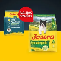 Josera Hypoallergenic begrūdis sausas jautriems pašaras šunims su vabzdžiais, 900 g.