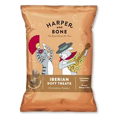 Harper and Bone Cat & Dog Iberian minkšti skanėstai vištiena ir su kalakutiena 90 g