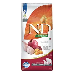 Farmina N&D Medium Maxi Adult Quail, Pumpkin & Pomegranate sausas maistas šunims