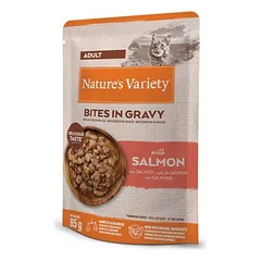 Nature's Variety Bites padaže Adult drėgnas maistas katėms 22 x 85 g