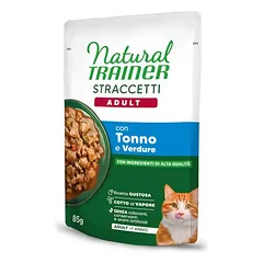 Natural Trainer Straccetti Adult juostelės padaže, drėgnas maistas katėms, ekonominė pakuotė 44 x 85 g — 4 nuotrauka