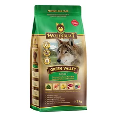 WOLFSBLUT Green Valley Adult sausas maistas suaugusiems šunims su ėriena, lašiša ir daržovėmis, 2 kg