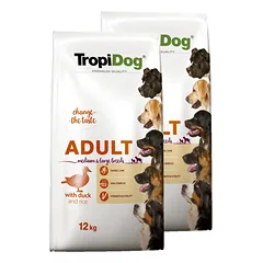 TROPIDOG Premium adult medium & large breed antis su ryžiais 2x12kg