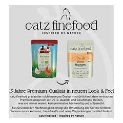 catz finefood Bio 12 x 85 g, drėgnas maistas katėms — 2 nuotrauka