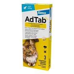 Kačių kramtomosios tabletės Elanco AdTab (2-8 kg, 1 tab.) photo