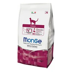 Monge Indoor su vištiena, sausas maistas katėms 1,5 kg parduotuvėje 1petshop.lt