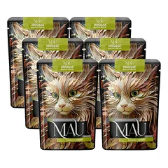 Mau Mus – elniena su uogomis, skirta kastruotam katinui, 6x85 g