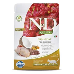 FARMINA N&D QUINOA - CAT Dry SKIN&COAT Quail&Coconut ADULT 300 g (pak.16)