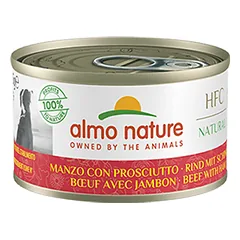 Almo Nature HFC Natural Jautiena su kumpiu konservai suaugusiems šunims su jautiena ir kumpiu, 95 g