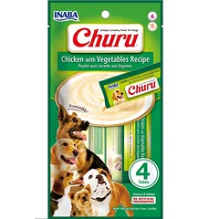 INABA Churu Chicken with vegetables 4x14g vištiena su daržovėmis šunims