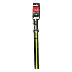 Dog Fantasy Leash Neoprene neopreninis pavadėlis šunims su atspindinčiais elementais, M/L, 2,5×120 cm, laimo spalvos — 3 nuotrauka
