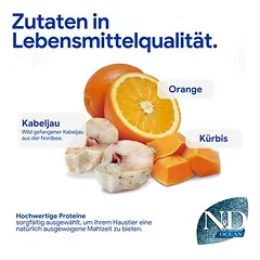 Farmina N&D begrūdis Ocean su menke, moliūgu ir apelsinu Medium & Maxi, sausas maistas šunims — 5 nuotrauka