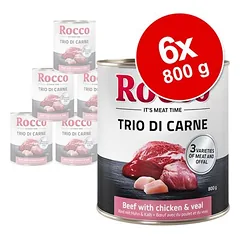 Rocco Classic Trio di Carne drėgnas maistas šunims 6 x 800 g — 1 nuotrauka