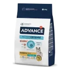 Advance SENSITIVE STERILIZED sausas pašaras su lašiša jautrioms katėms
