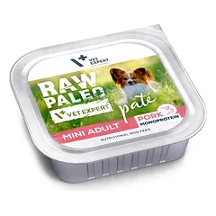 RAW PALEO Pate Pork Mini Adult 150g jautienos paštetas su kiauliena suaugusiems mažų veislių šunims