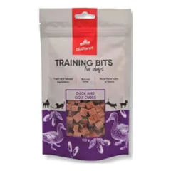 BioPlanet Training Bits skanėstai antienos ir goji uogų kubeliai šunims - Pet24