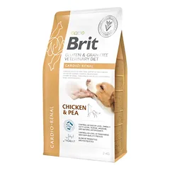 Brit GF Veterinary Diets Dog Cardio-Renal sausas pašaras šunims 2kg.