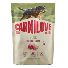 Carnilove True Fresh Duck Adult Small Breed sausas maistas mažų veislių šunims, 1,5 kg
