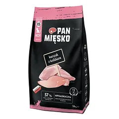 PAN MIĘSKO Vištiena su triušiu kačiukams XS 1,6 kg