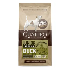 Quattro Junior Small Breed Duck sausas maistas šunims