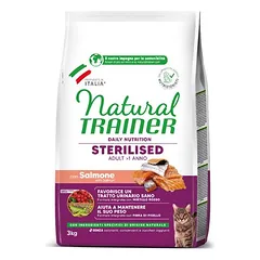 Natural Trainer Sterilised su lašiša, sausas maistas katėms, 3 - 4,9 kg — 2 nuotrauka