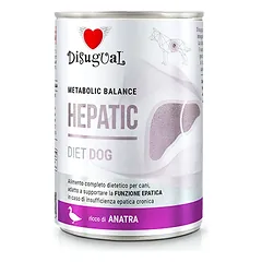 Disugual Veterinary drėgnas maistas šunims HEPATIC Duck (suaugusiems) 400g 