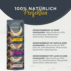 Encore Cat Gravy Pouch mišrus rinkinys, drėgnas maistas katėms 5 x 50 g — 4 nuotrauka