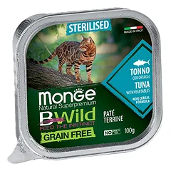 Monge BWild Sterilised konservai katėms su tunu, 100 g