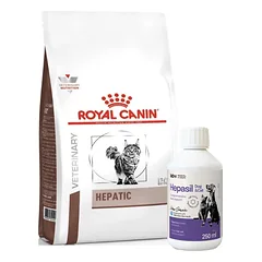 ROYAL CANIN Hepatic HF 26 2kg + Lab-v Hepasil Dog & Cat preparatas šunų ir kačių kepenų veiklai gerinti 250 ml