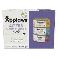  APPLAWS Cat Multipack įvairių skonių želė kačiukams 6x70g skardinė