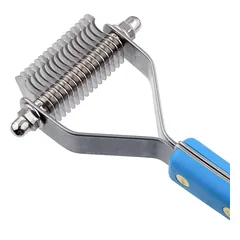 Groom Professional Extra Fine Coat Rakes - kabliukų kirpimo įrankis su plastikine rankena, 20 kabliukų / tarpų, 1,5mm — 2 nuotrauka