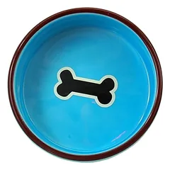 Keraminis dubenėlis šuniui, 12,5 cm, Dog Fantasy, mėlynas — 2 nuotrauka