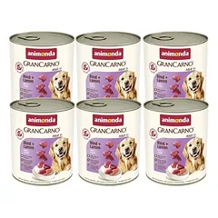 ANIMONDA Grancarno Adult Dog  skonis: jautiena + ėriena 6x800g
