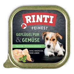 RINTI Feinest lėkštelės, drėgnas maistas šunims 11 x 150 g — 3 nuotrauka