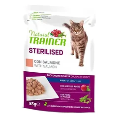 Natural Trainer Cat SP. STER. Adult Salmon visavertis maistas sterilizuotoms suaugusioms katėms, 85 g nuotrauka
