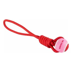 Coockoo Hundespielzeug Ball mit Seilschlaufe Swing Me rot/rosa nuotrauka