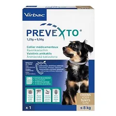 VIRBAC - Prevexto - Floh- und Zeckenhalsband für kleine Hunde
