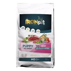 IRONpet BEEF Puppy All Breed vieno baltymo pašaras šunims iki 1 metų