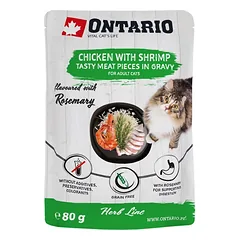Ontario Herb Chicken with Shrimps – konservai katėms su vištiena ir krevetėmis, 80g — 2 nuotrauka