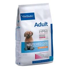 Virbac Veterinary HPM Adult Neutered Dog Small & Toy visavertis ėdalas mažų veislių sterilizuotiems šunims, 7 kg