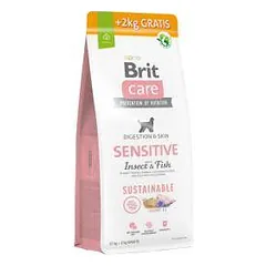 Brit Care Sustainable Sensitive Insect&Fish sausas maistas odos problemų ar jautrų virškinimą turintiems šunims, 12+2 kg