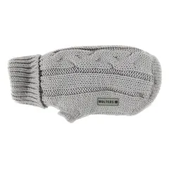 Wolters Zopf-Strickpullover für Mops & Co. silber